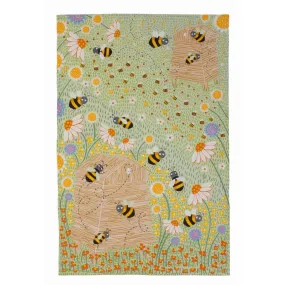 Ulster Weavers Cotton Tea Towel - Daisy Bees (100% Cotton, Yellow)