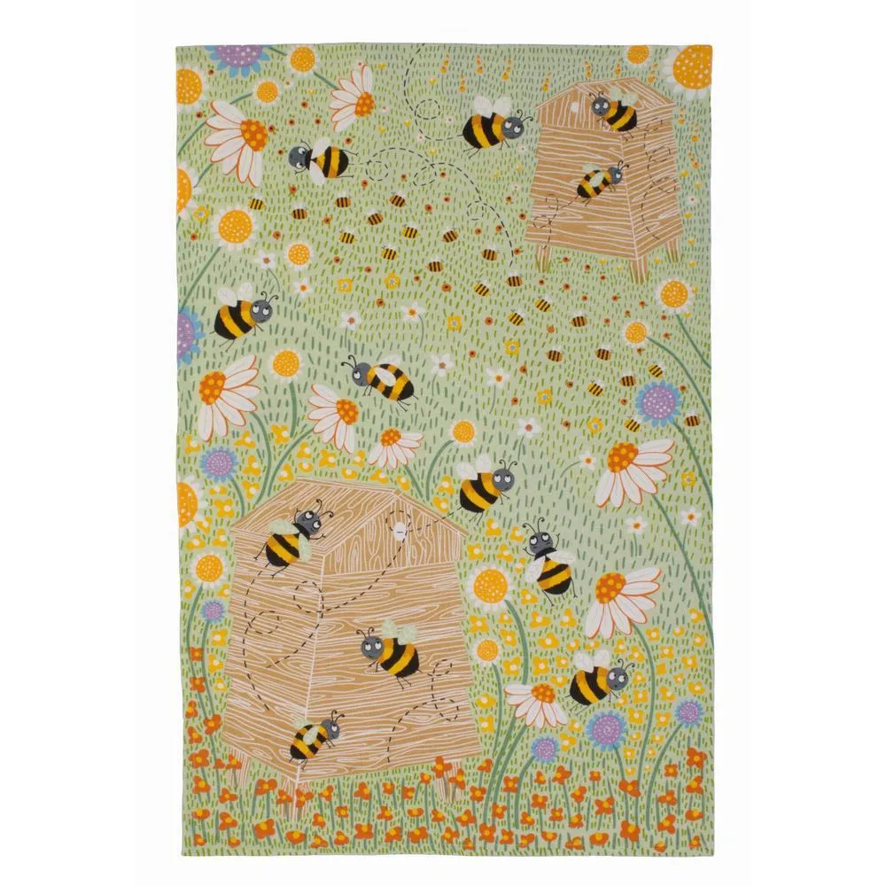 Ulster Weavers Cotton Tea Towel - Daisy Bees (100% Cotton, Yellow)