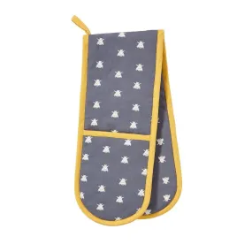 Ulster Weavers Double Oven Glove - Bees (100% Cotton Outer; 100% Polyester wadding; CE marked, Yellow)