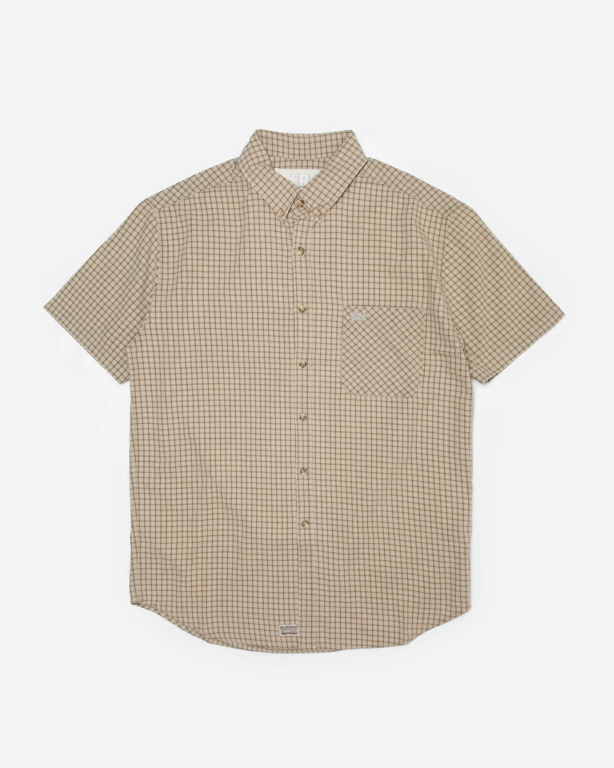 Unisex Plaid Short Sleeved Shirt