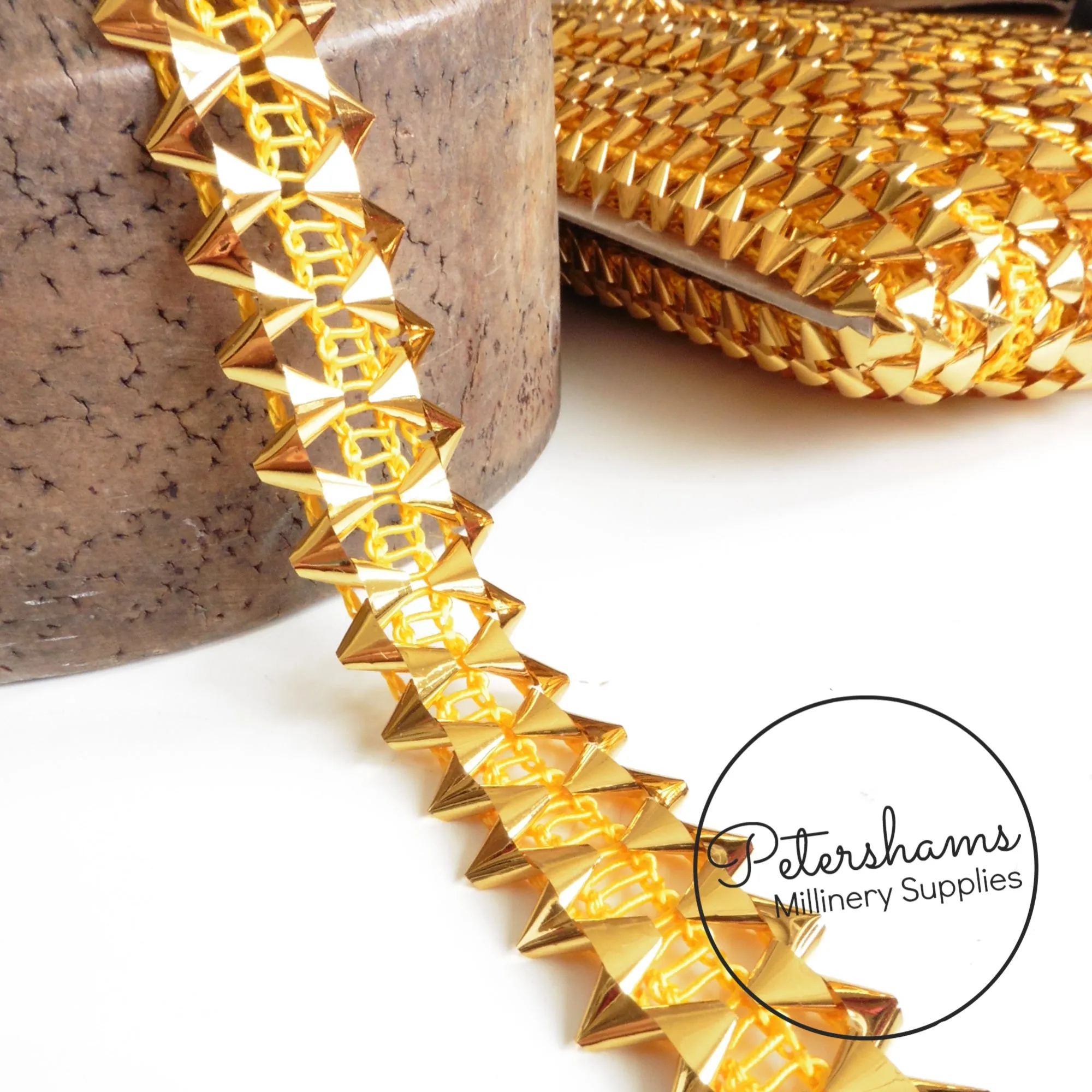 Vintage Metallic Faux Stud Trim - 1m