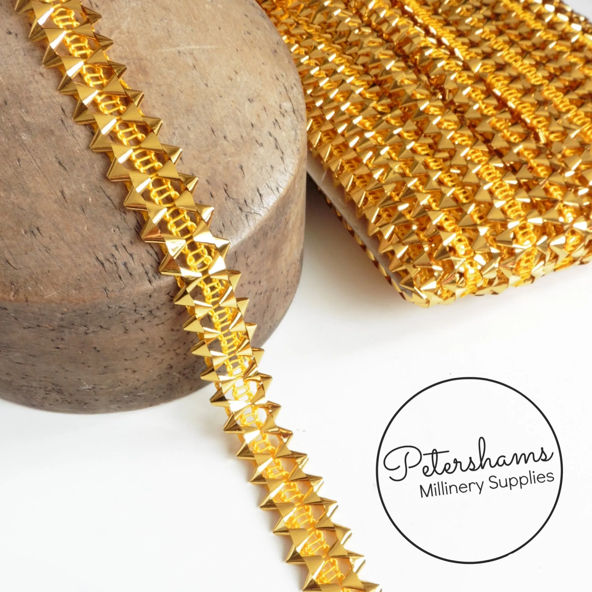 Vintage Metallic Faux Stud Trim - 1m