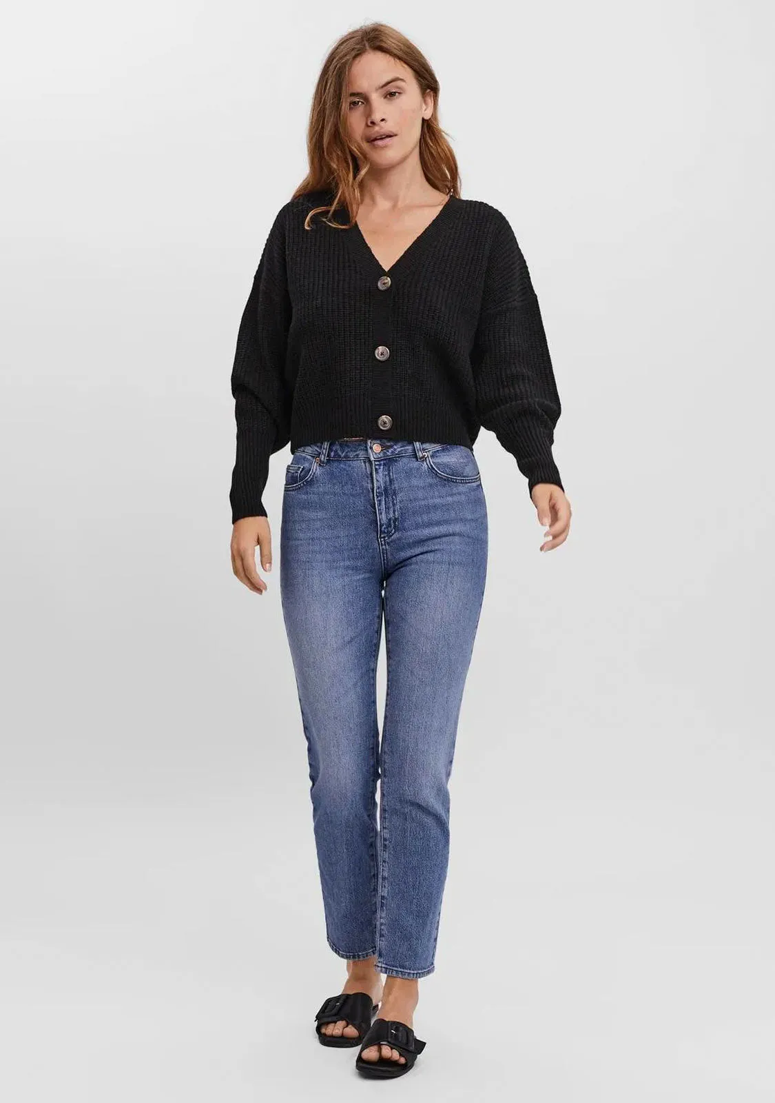 VMLea LS V-Neck Cuff Cardigan