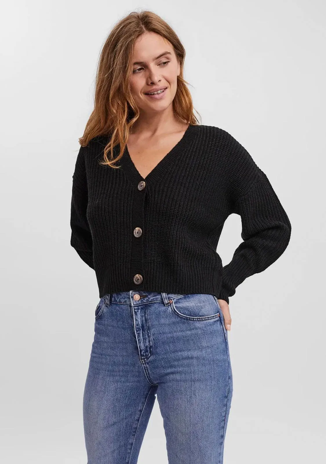 VMLea LS V-Neck Cuff Cardigan