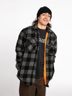 Volcom Bowered Fleece L/S Shirt-Pewter