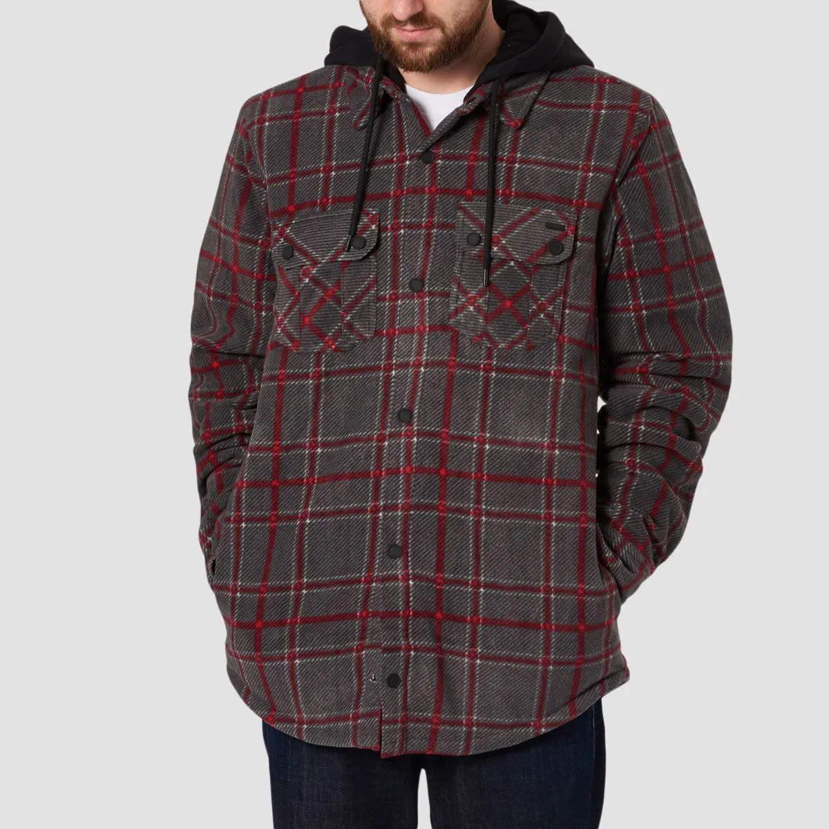 Volcom Field Insulated Flannel Jacket Black Plaid