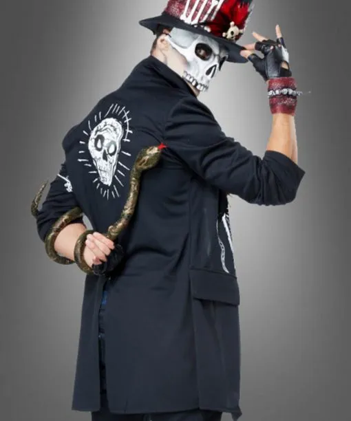 Voodoo Priest Black Spooky Halloween Coat