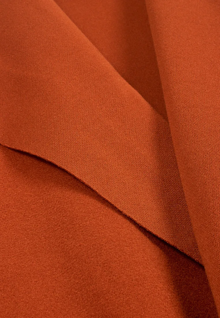 Waldorf Long Wrap Coat - Salmon Pink
