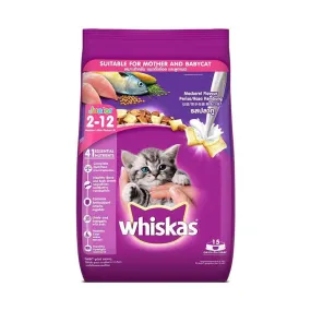 Whiskas Kitten (2-12 Months) Mackerel Flavour, Dry Cat Food