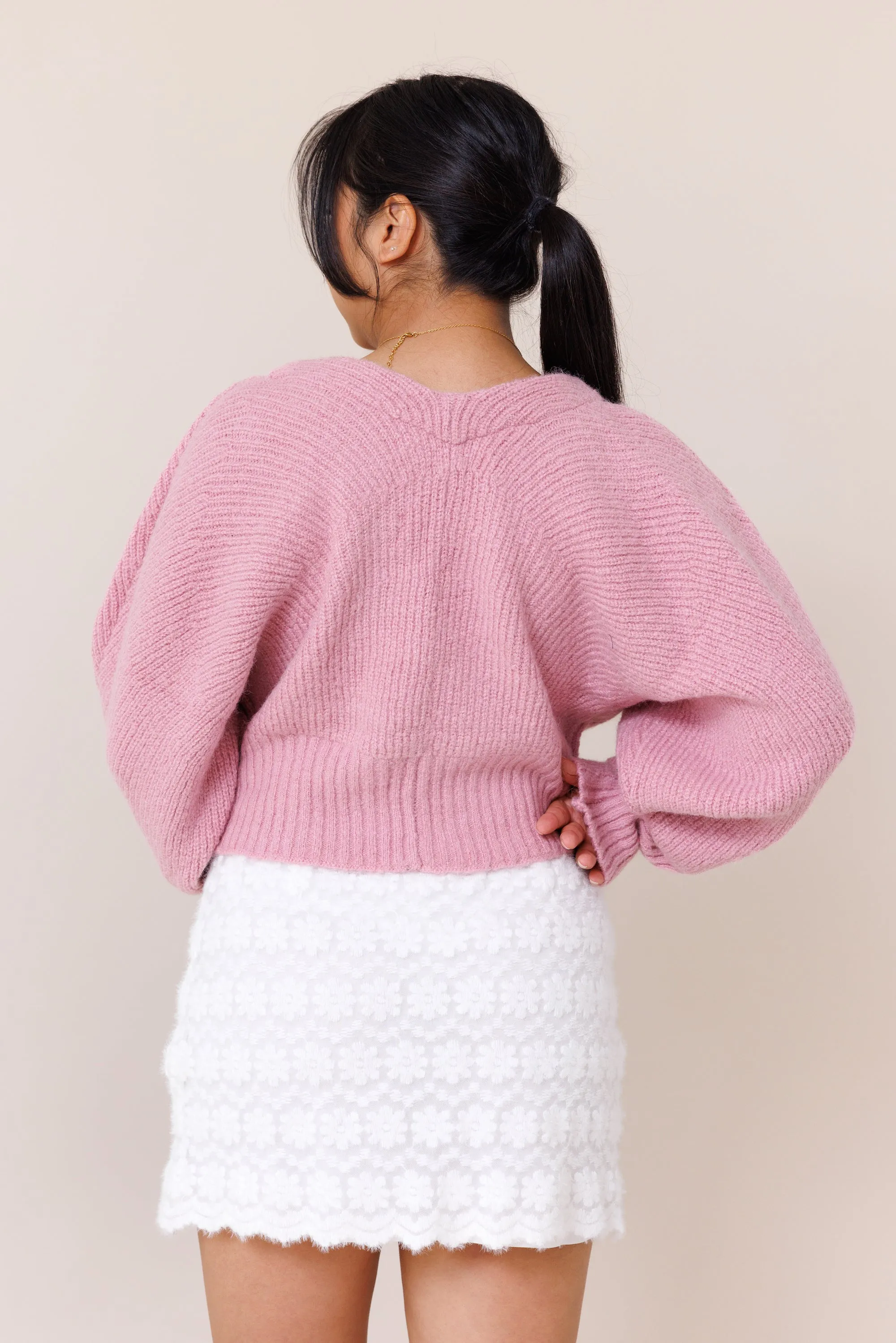 Whispers Cardigan - Pink