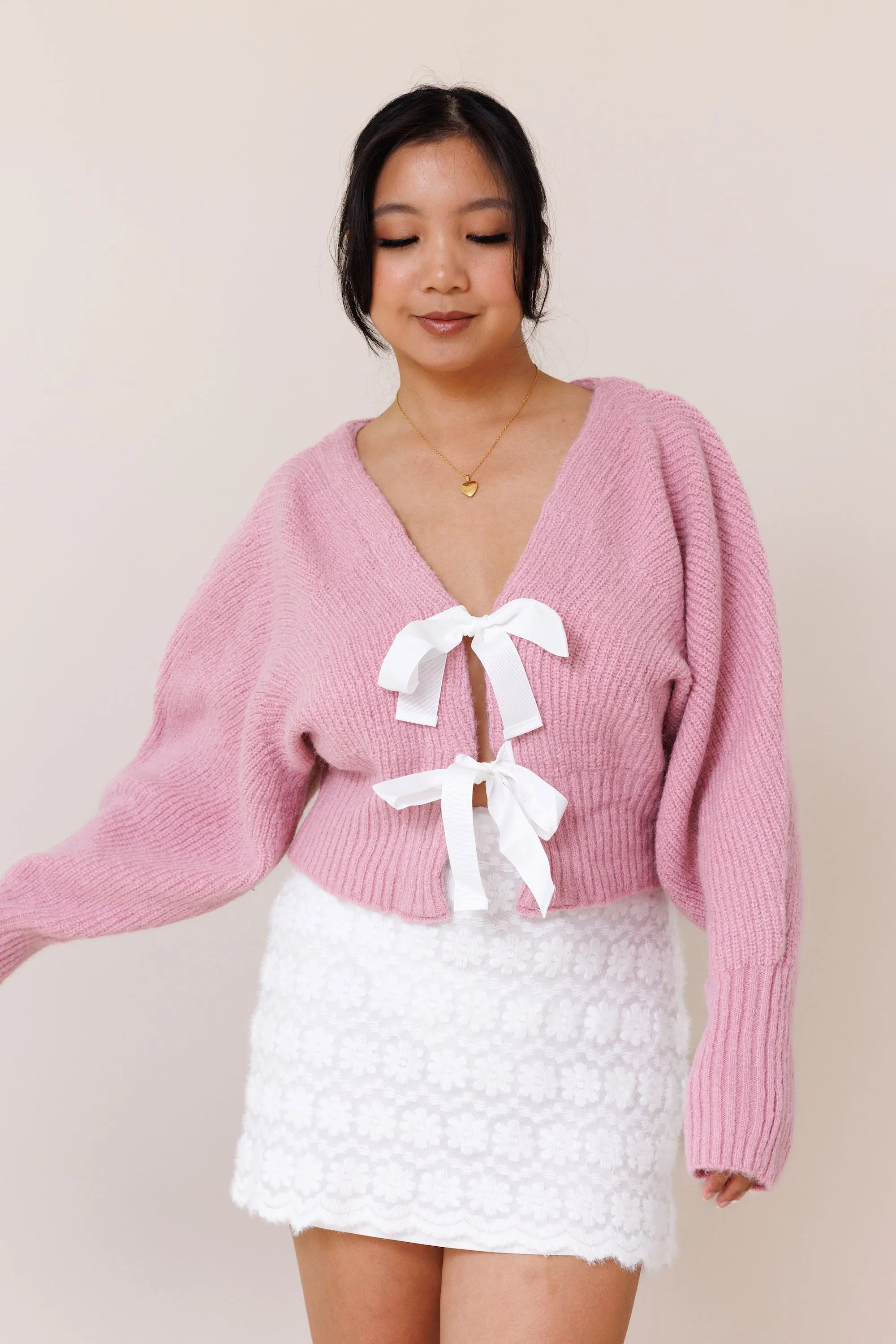 Whispers Cardigan - Pink