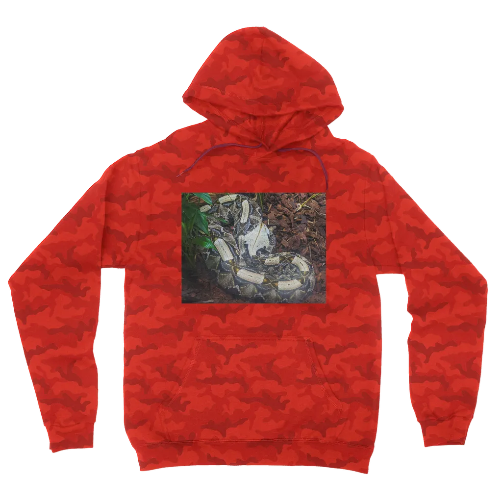 White Snake Camouflage Adult Hoodie