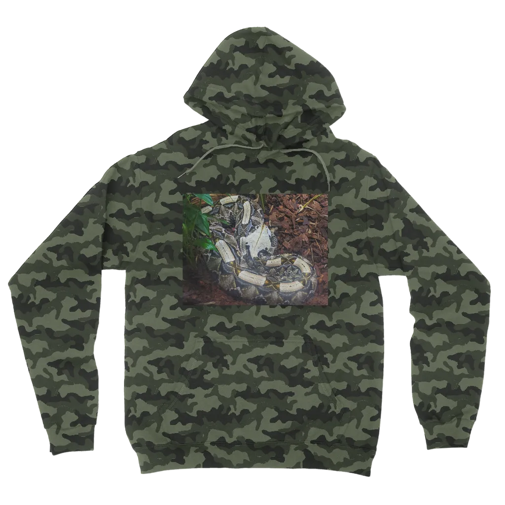 White Snake Camouflage Adult Hoodie