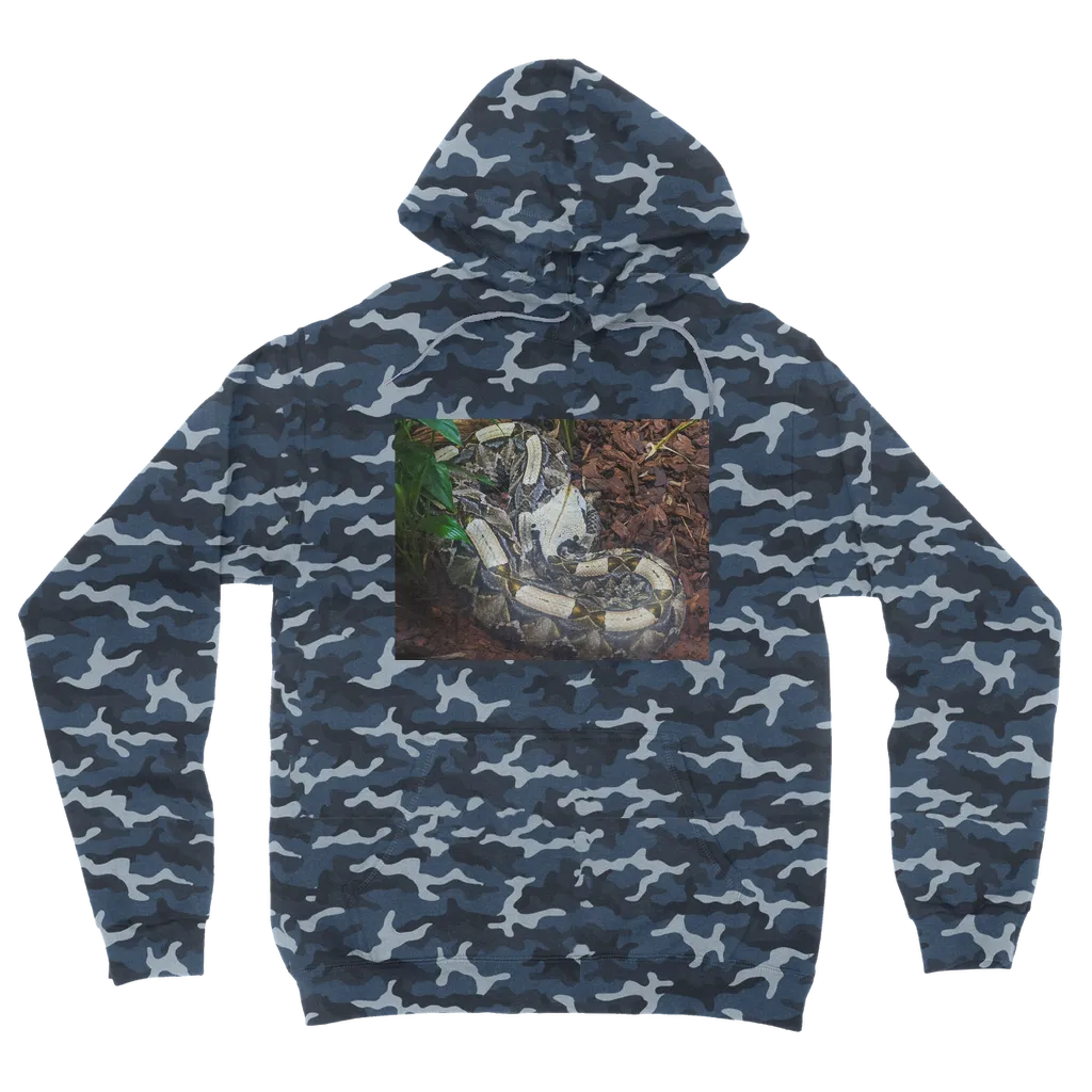 White Snake Camouflage Adult Hoodie
