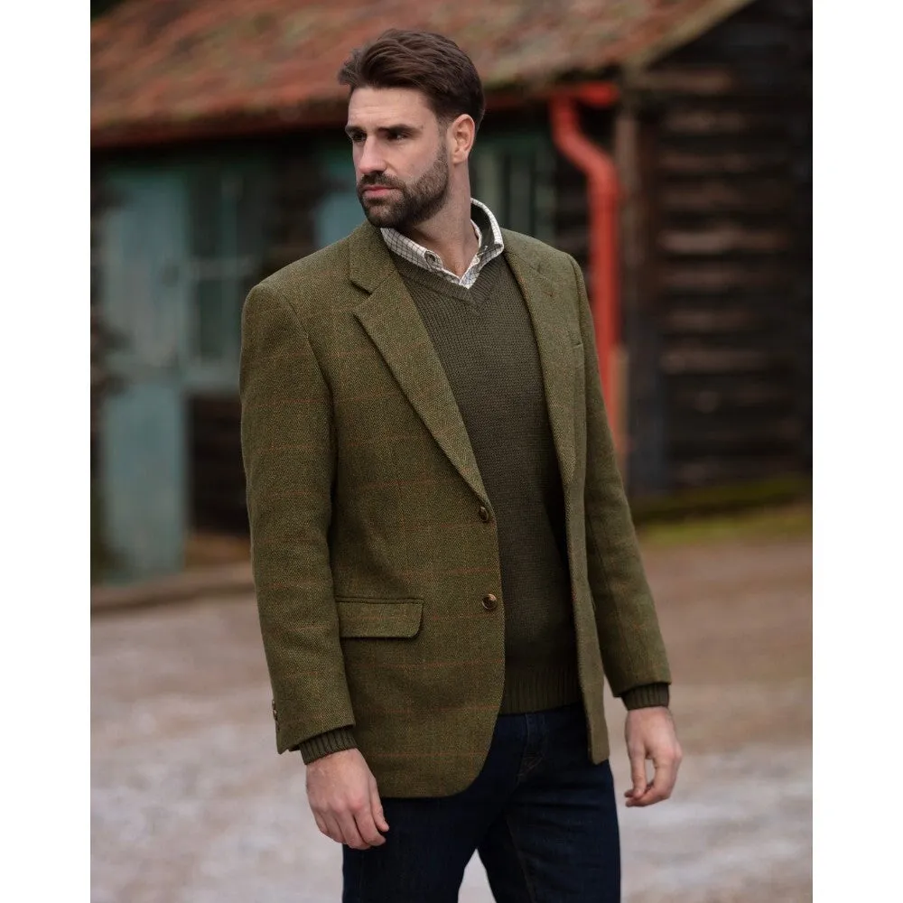 Windsor mens blazer, tweed, mørk grøn