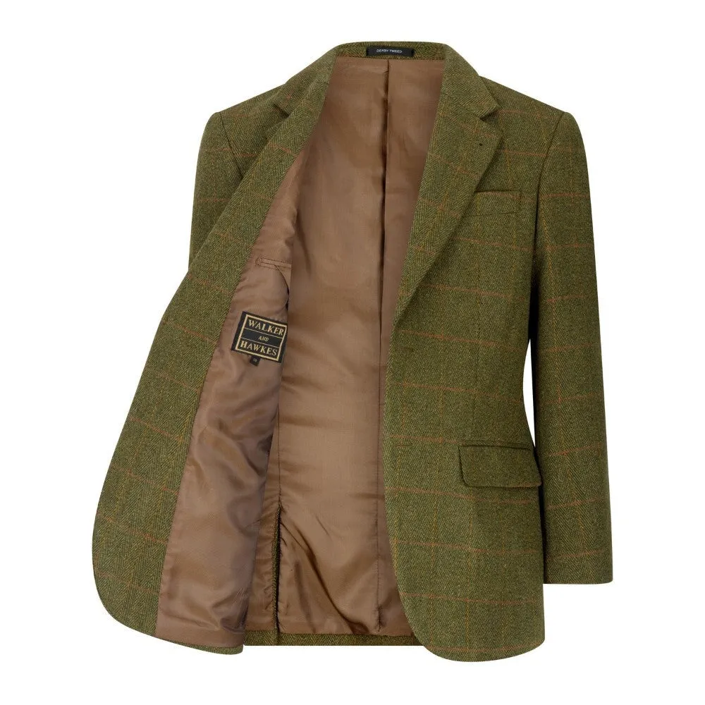 Windsor mens blazer, tweed, mørk grøn