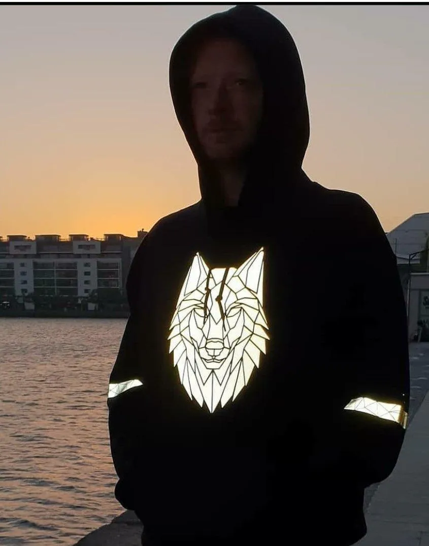 Wolf Reflective Hoodie