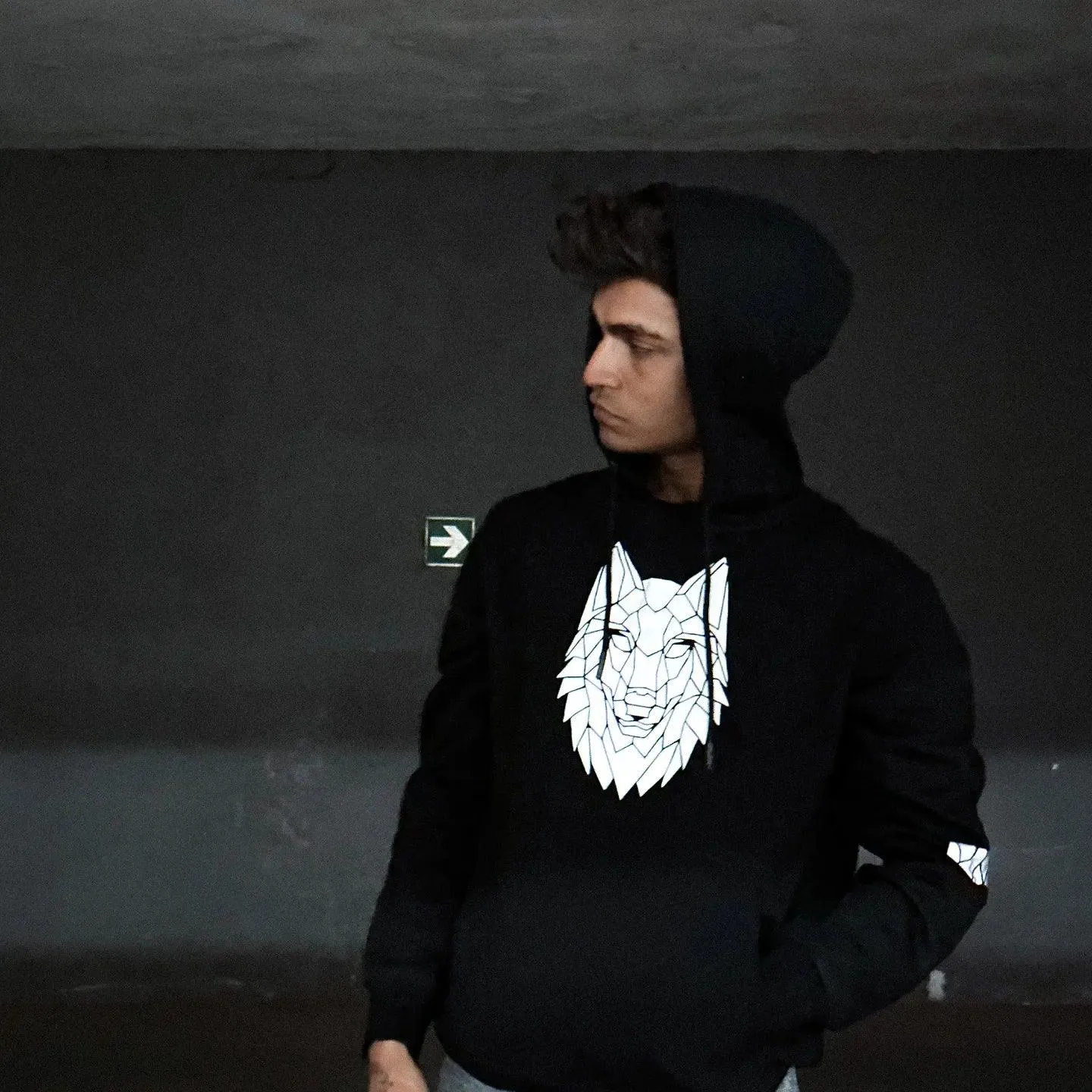 Wolf Reflective Hoodie