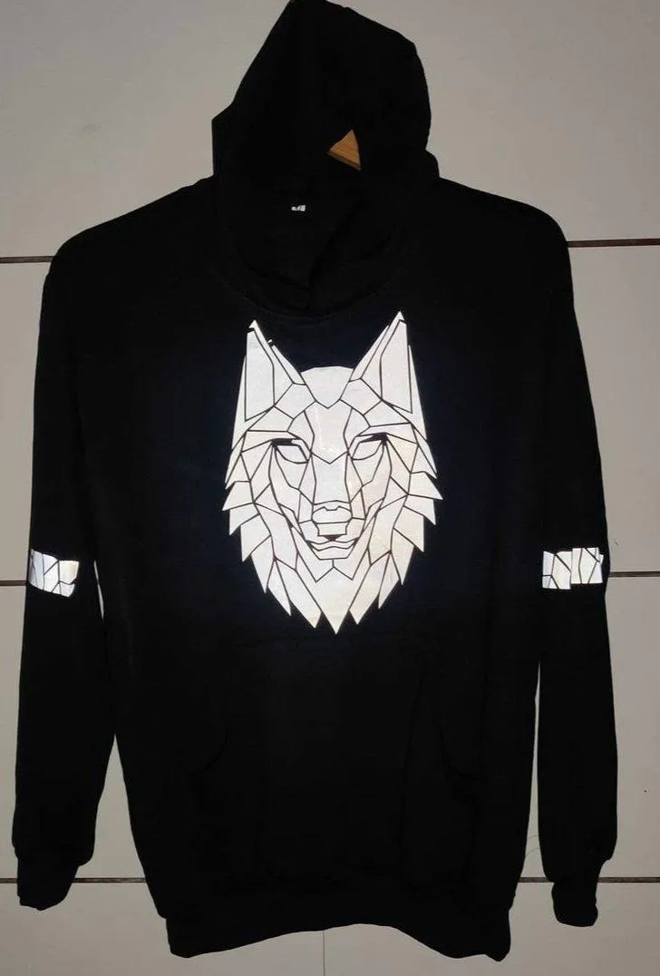Wolf Reflective Hoodie