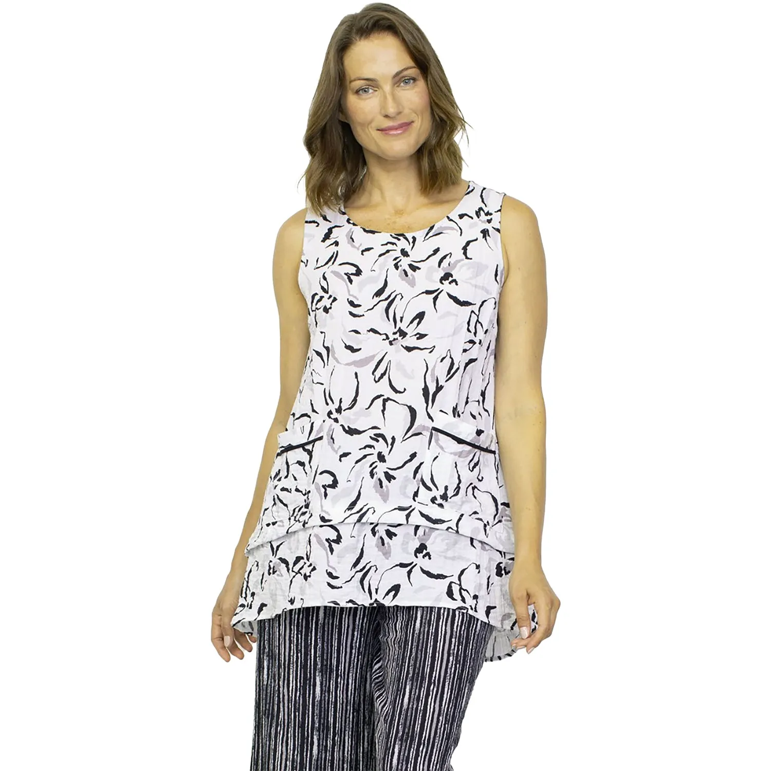 Women's Habitat Swing Pocket Tunic White Floral