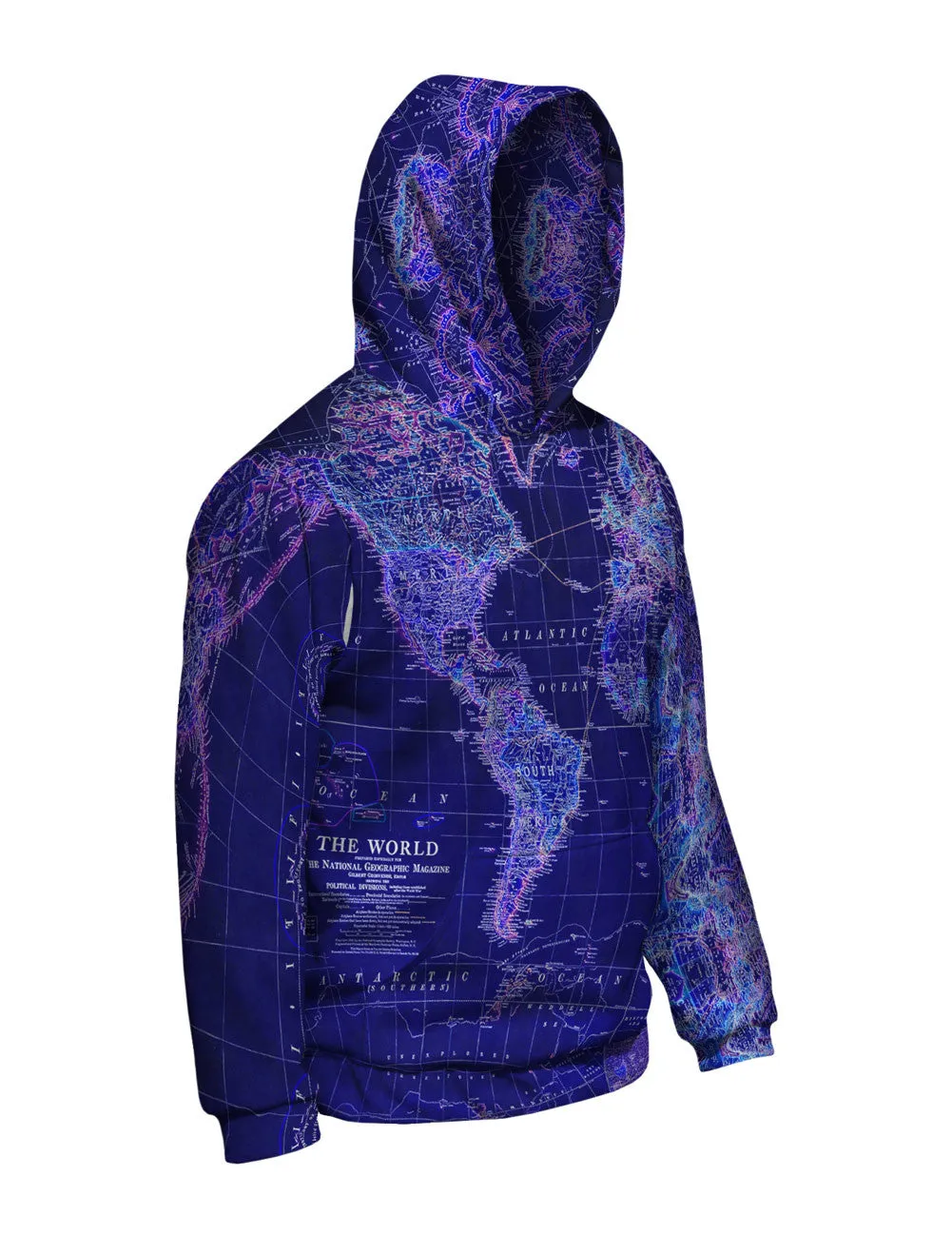 World Map Neon Close