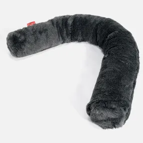 XXL Cuddle Cushion - Faux Fur Sheepskin Black