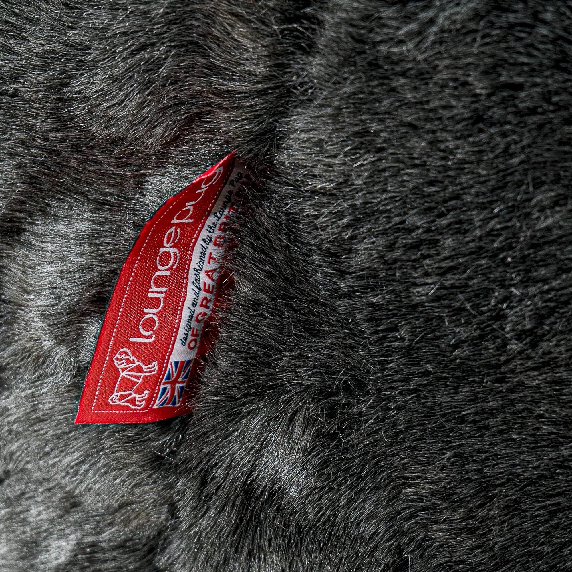 XXL Cuddle Cushion - Faux Fur Sheepskin Black