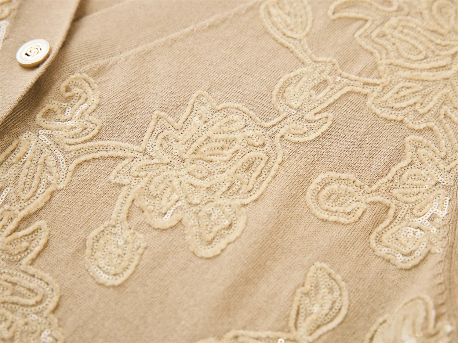 YAYING Heavy Embroidery Knitted Cardigan