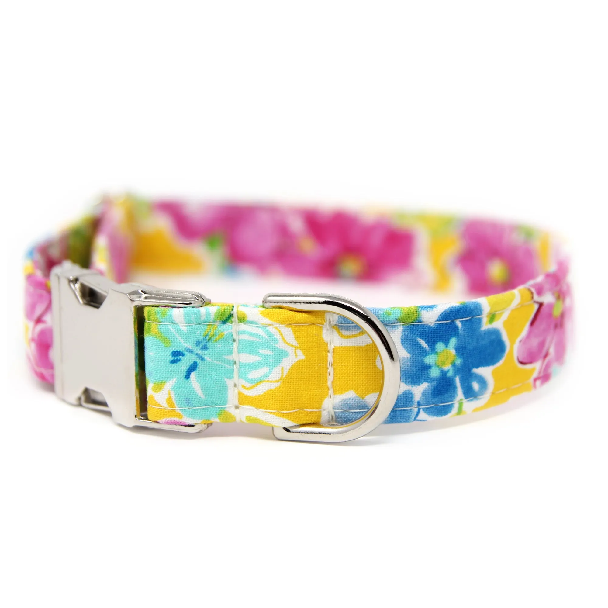 Yellow Floral Dog Collar Personalized-Sunshine Floral