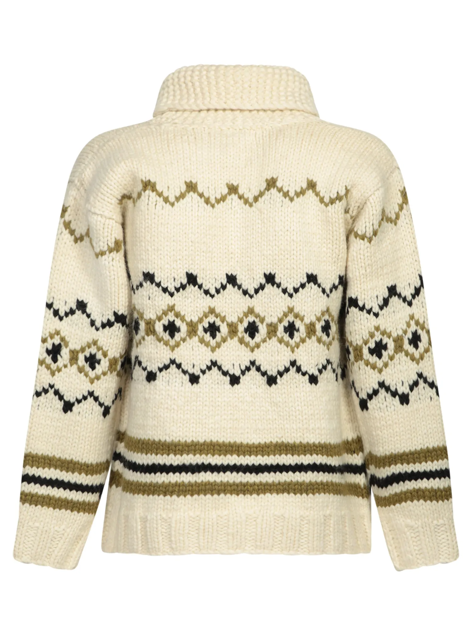 Zip Cowichan Cream Cardigan