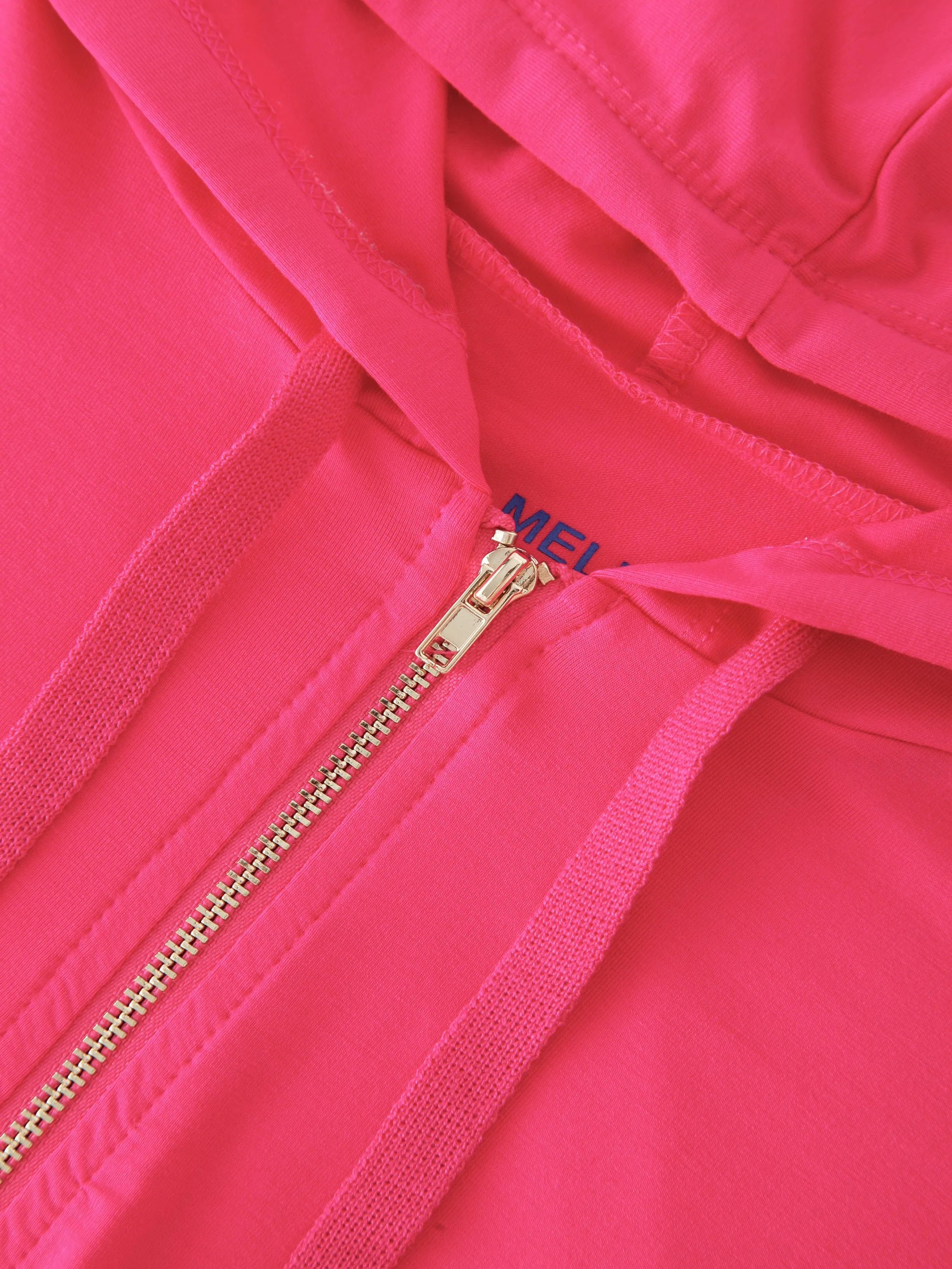 ZIP UP HOODIE-BOLD PINK